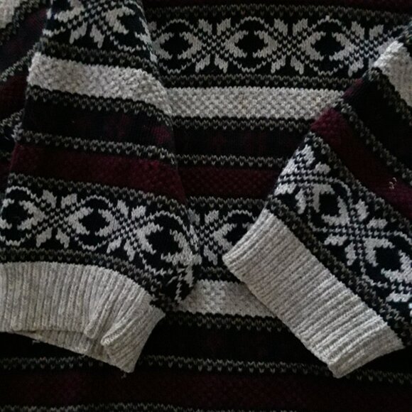 Cotton Sweater - Snowflaake Pattern - Ski Sweater - UNISEX - Picture 6 of 6